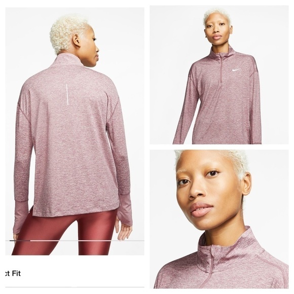 Nike Pink Mauve Dri-Fit Half ZIP Running Jacket 1X - Picture 2 of 4